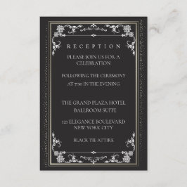 Silver Elegance Collection Wedding Reception Card Tilläggskort