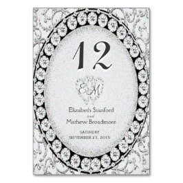 Silver Elegance Monogram Bordsnummer