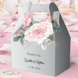 Silver Elegance och Rosa ros Bröllop Presentaskar