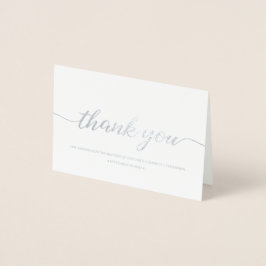 "Silver Elegance" Personlig Baby Baptism Tack Folierat Kort
