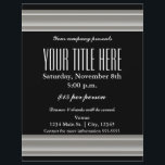 Silver Elegans Glamour Event Flyer Affisch<br><div class="desc">Silver Elegans Glamour Event Flyer Affisch.</div>