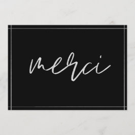 Silver Elegant Merci Anpassningsbar - tack för din Inbjudningar