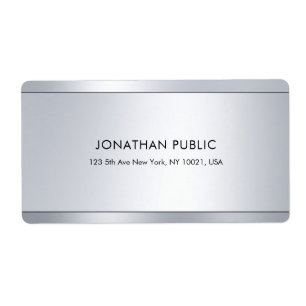 Silver Elegant Professionell Shipping Adress Fraktsedel