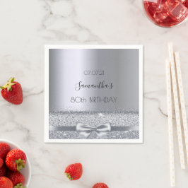 silver-elegant vid 80:e födelsedagsfesten pappersservett