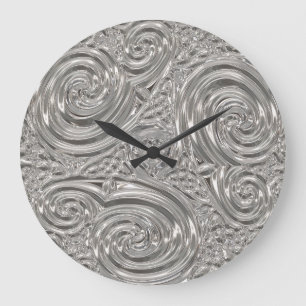 Silver elegantens segrande metallutseende i art no stor klocka