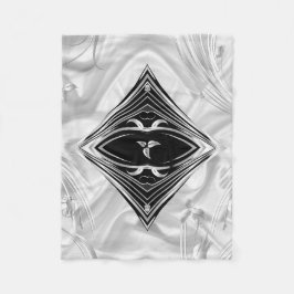 Silver eller Abstrakt blommor på Svarta havet - Si Fleecefilt