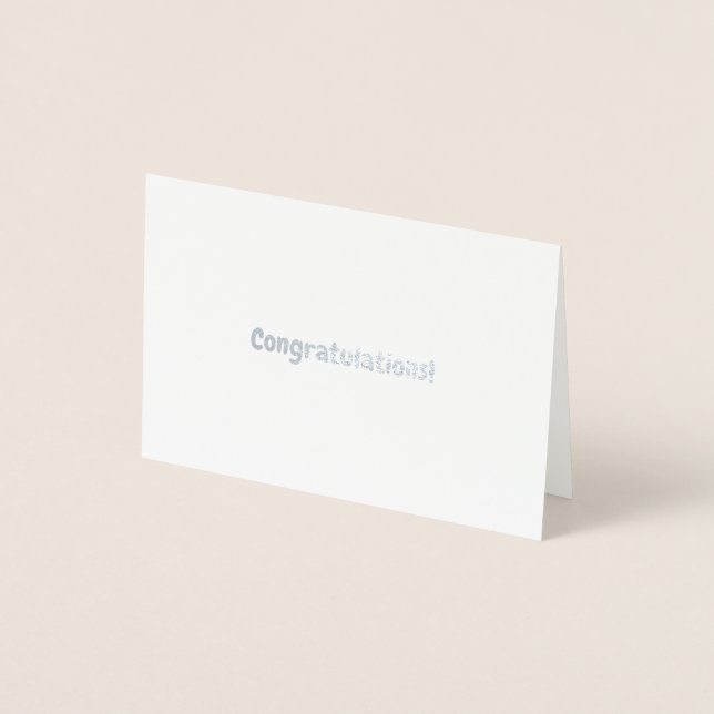 Silver Embossed Grattiss-kort Folierat Kort (Framsida)