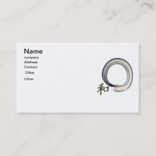 Silver Enso med Kanji - harmoni Visitkort