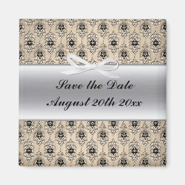 Silver-etikett och damm spara datum magneter