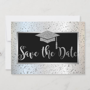 Silver Examenståg,Konfetti Save The Date Spara Datumet