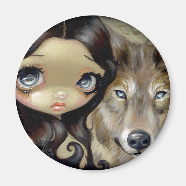 "Silver Eyed Varg" Magnet (Framsidan)