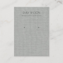 SILVER FABRIC FOIL KÄPP STRUKTUR EARRING VISNING VISITKORT