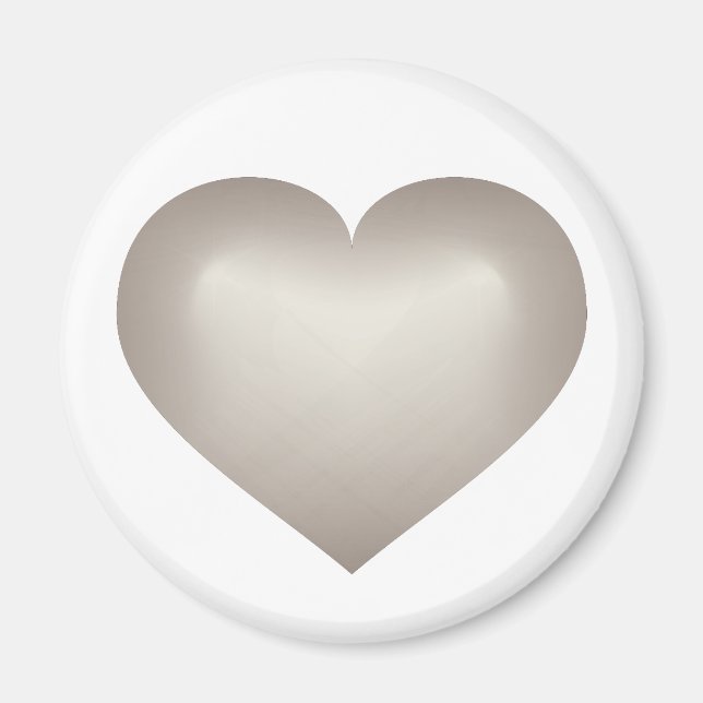 Silver Fade Heart Magnet (Framsidan)