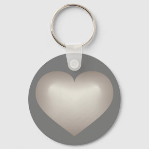 Silver Fade Heart Nyckelring
