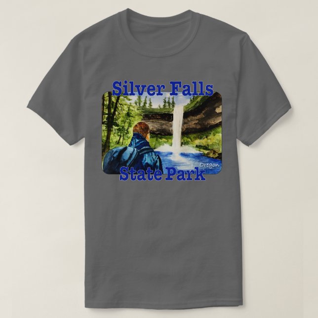Silver Falls State Park Oregon T Shirt (Design framsida)