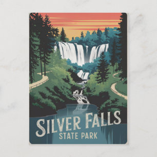 Silver Falls State Park Vintage Vykort