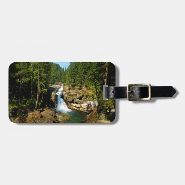 Silver Falls vid Mount Rainier National Park Bagagebricka (Horisontell Framsida)