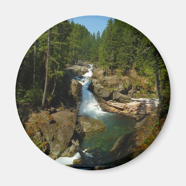 Silver Falls vid Mount Rainier National Park Magnet (Framsidan)