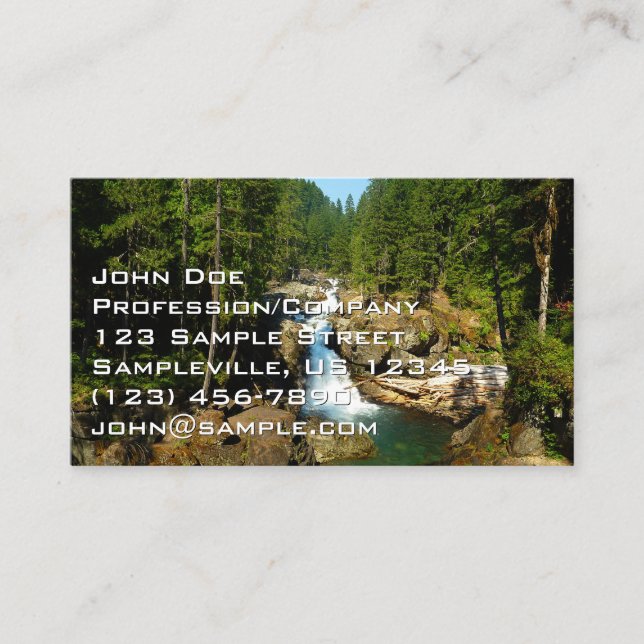 Silver Falls vid Mount Rainier National Park Visitkort (Framsida)