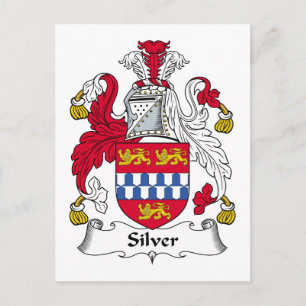 Silver Family Crest Vykort