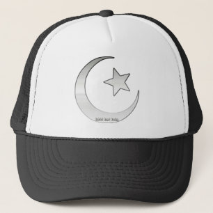 Silver Färgad Star och Crescent Symbol Keps