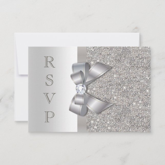 Silver Faux Bow & Diamonds OSA (Framsida)
