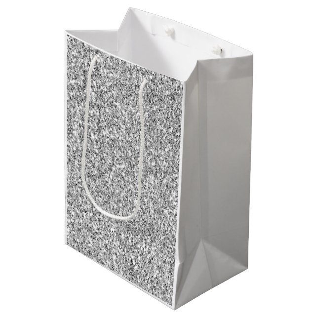Silver Faux Glitter (Framsidan Vinklad)