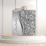 Silver Faux Glitter Glam Bling Personlig Metall Fickplunta<br><div class="desc">Denna design finns även tillgänglig på andra mobila modeller. Välj Enhetstyp om du vill visa andra iPhone, Samsung Galaxy eller Google fodral. Vissa stilar kan ändras genom att markera Stil om det är ett alternativ. Du kan också överföra den här designen till en annan produkt eller ett annat telefonfodral. Glitter...</div>