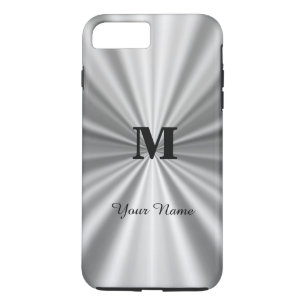 Silver faux metallic monogramme