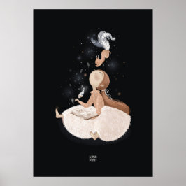 SILVER FEATHER SQUIRREL av Alexandra Dikaia Poster