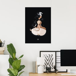 SILVER FEATHER SQUIRREL av Alexandra Dikaia Poster