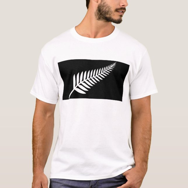 Silver Fern Flagga (Nya Zeeland) T-shirt (Framsida)