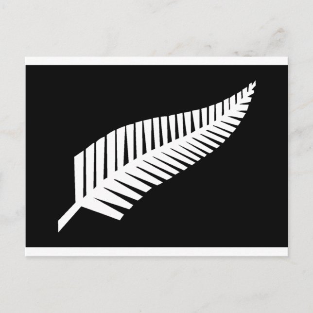 Silver Fern Flagga Nya Zeeland Vykort (Framsida)