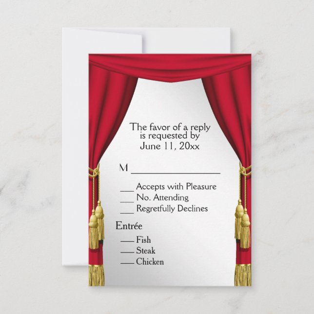 Silver Filmtema RSVP OSA Kort (Framsida)