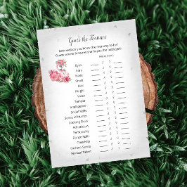 Silver Flamingo Ballerina gissar att Baby har spel Inbjudningar