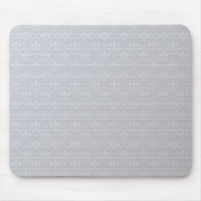 Silver Fleur de Lis Mousepad Musmatta (Framsidan)