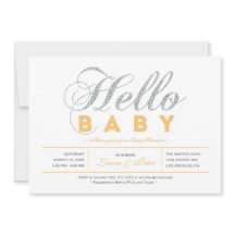 Silver | Flicka, Modern typografi Baby Shower-fest