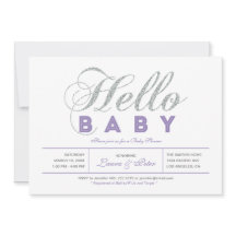 Silver | Flicka, Modern typografi Baby Shower