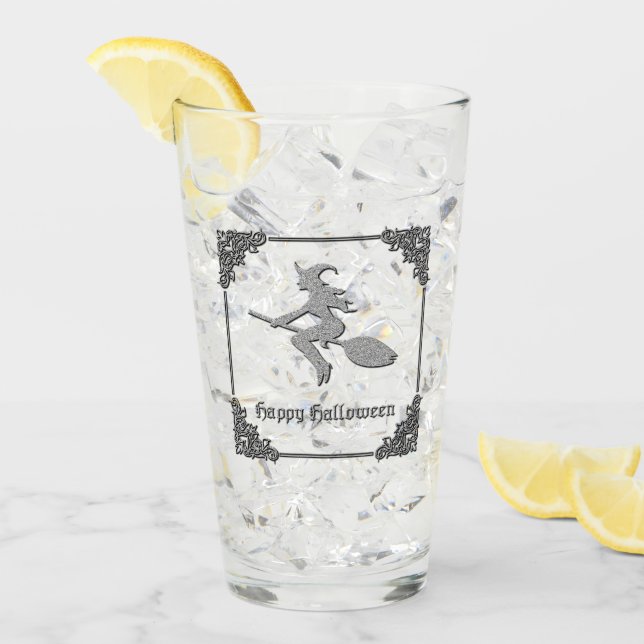 Silver Flies Witch Halloween Glaskopp (Framsida Ice)