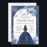 Silver-flottan Blue Magic Winter Snowflake 15 Años Inbjudningar<br><div class="desc">Inbjudan till Silver Navy Blue Magic Winter Snowflake 15 años</div>