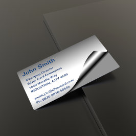 Silver Foil-Affärskort Visitkort
