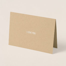 Silver Foil Card | Kraft Cardstock | "Jag beklagar Folierat Kort
