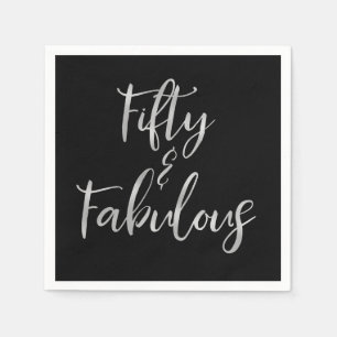 Silver Foil Femty och Fabulous Pappersservett