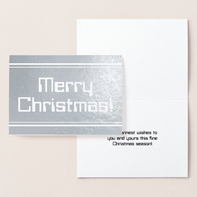 Silver Foil "God jul!" Kort (Display)