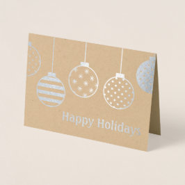 Silver Foil-julprydnader Glad helg Folierat Kort