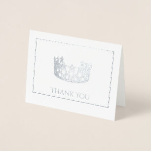 Silver Foil Krona Note-kort Folierat Kort