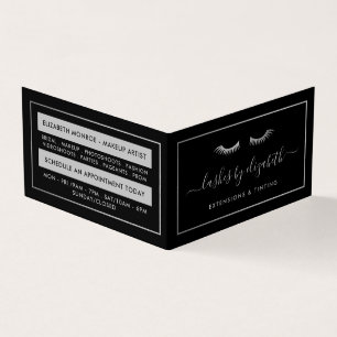 Silver Foil Lash Beauty Makeup Artist Loyalty Visitkort