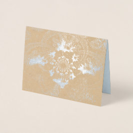 Silver Foil Note-kort med kuvert Folierat Kort