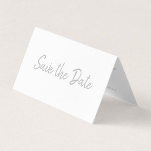 Silver Foil och Script Photo Save Date Card Visitkort
