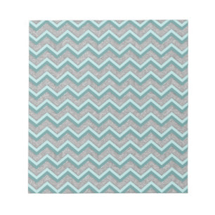 Silver Foil och Teal ZigZag Anteckningsblock